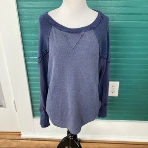Free people top navy blue size large
